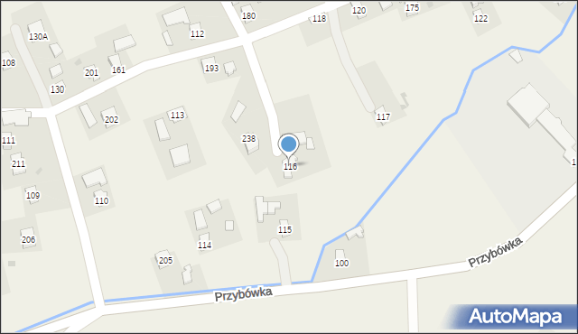 Przybówka, Przybówka, 116, mapa Przybówka