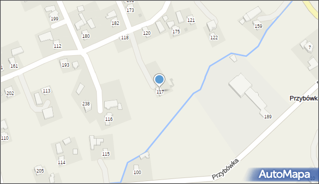 Przybówka, Przybówka, 117, mapa Przybówka
