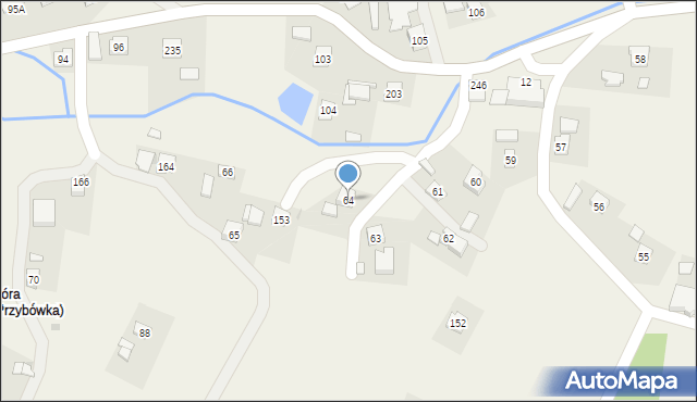 Przybówka, Przybówka, 64, mapa Przybówka
