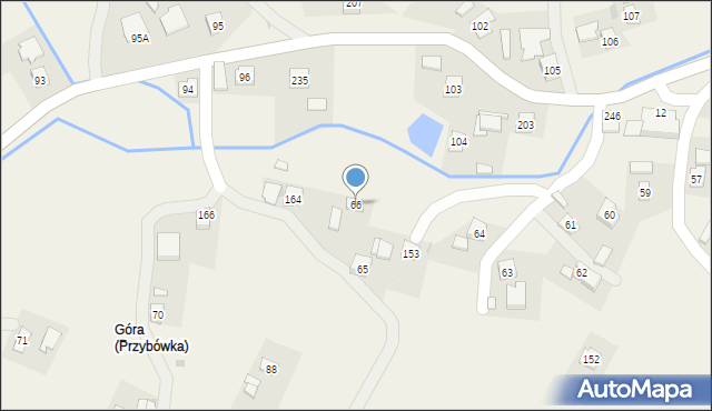 Przybówka, Przybówka, 66, mapa Przybówka