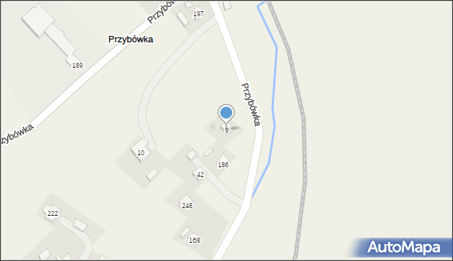 Przybówka, Przybówka, 9, mapa Przybówka