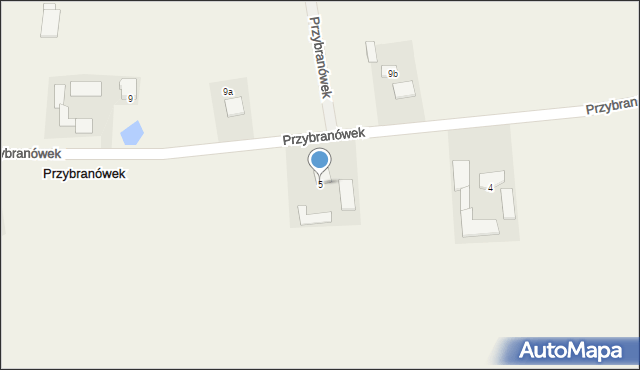 Przybranówek, Przybranówek, 5, mapa Przybranówek