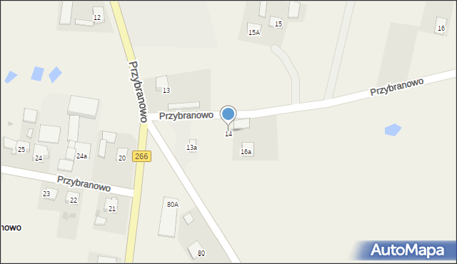 Przybranowo, Przybranowo, 14, mapa Przybranowo