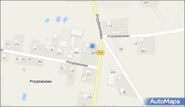 Przybranowo, Przybranowo, 20, mapa Przybranowo