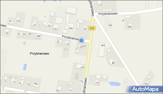 Przybranowo, Przybranowo, 21, mapa Przybranowo