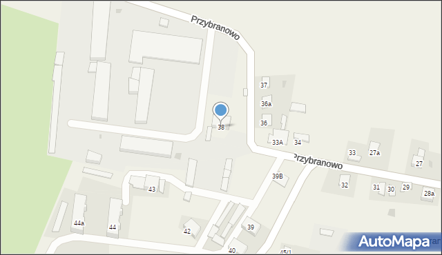 Przybranowo, Przybranowo, 38, mapa Przybranowo