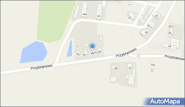 Przybranowo, Przybranowo, 49, mapa Przybranowo