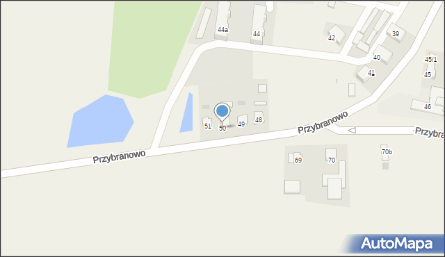 Przybranowo, Przybranowo, 50, mapa Przybranowo