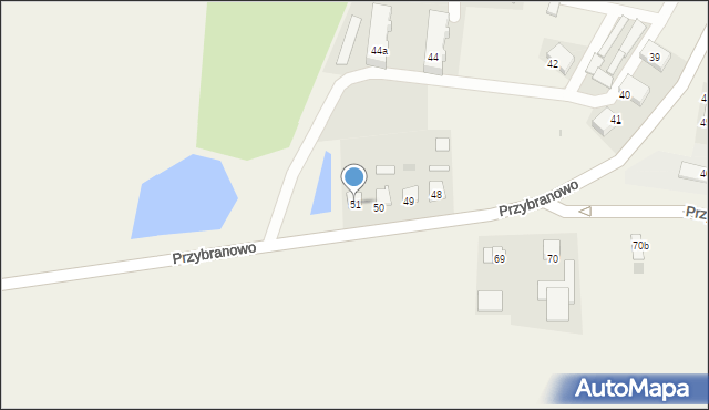 Przybranowo, Przybranowo, 51, mapa Przybranowo