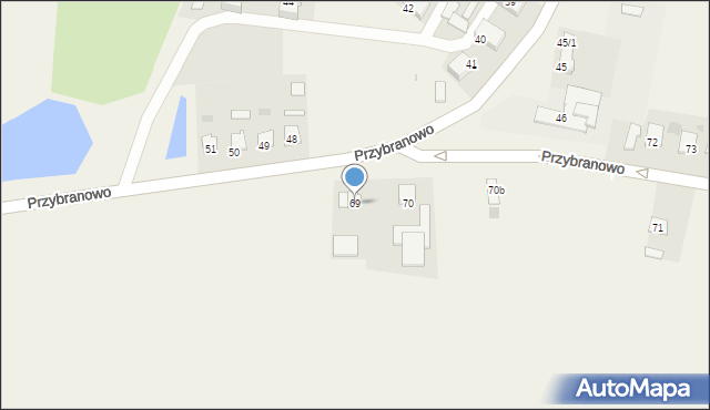 Przybranowo, Przybranowo, 69, mapa Przybranowo