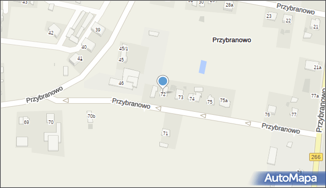 Przybranowo, Przybranowo, 72, mapa Przybranowo