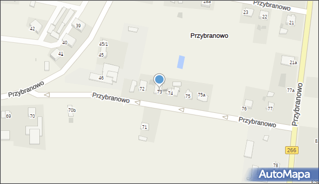 Przybranowo, Przybranowo, 73, mapa Przybranowo