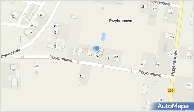 Przybranowo, Przybranowo, 74, mapa Przybranowo