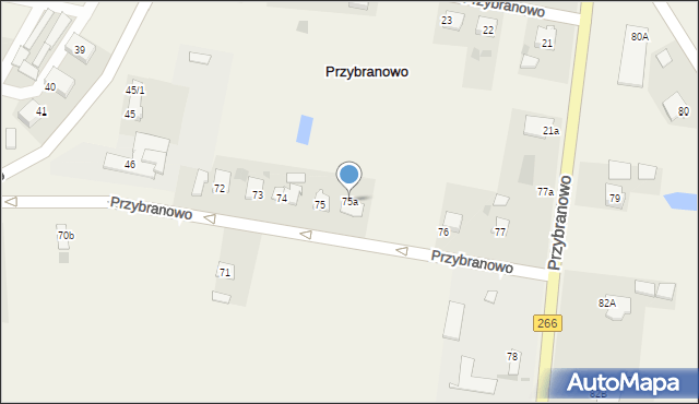 Przybranowo, Przybranowo, 75a, mapa Przybranowo