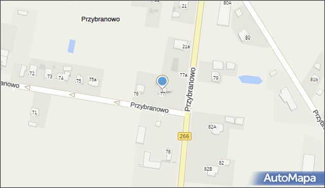 Przybranowo, Przybranowo, 77, mapa Przybranowo