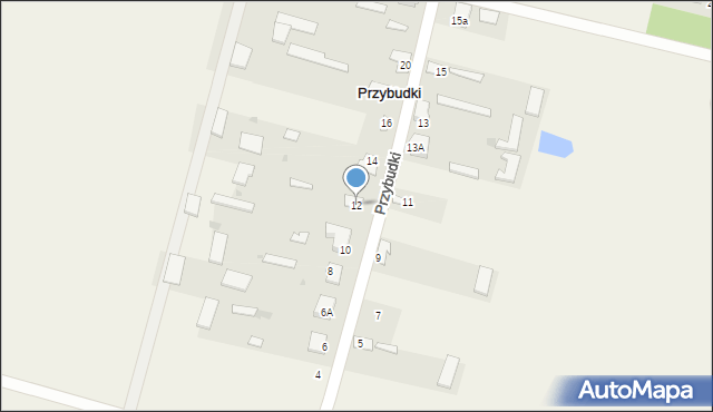 Przybudki, Przybudki, 12, mapa Przybudki