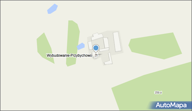 Przybychowo, Przybychowo, 25, mapa Przybychowo