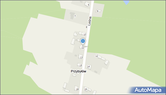 Przybyłów, Przybyłów, 11, mapa Przybyłów