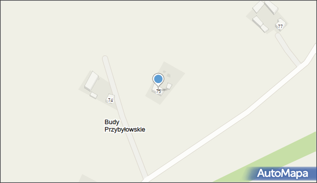 Przybyłów, Przybyłów, 75, mapa Przybyłów