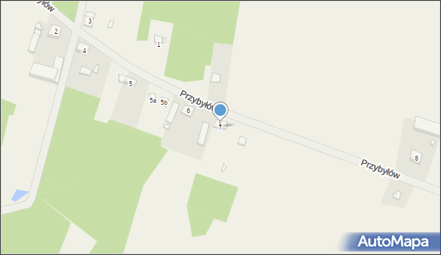 Przybyłów, Przybyłów, 7, mapa Przybyłów