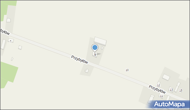 Przybyłów, Przybyłów, 8, mapa Przybyłów