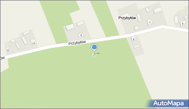 Przybyłów, Przybyłów, 10, mapa Przybyłów