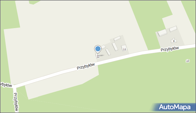 Przybyłów, Przybyłów, 12, mapa Przybyłów