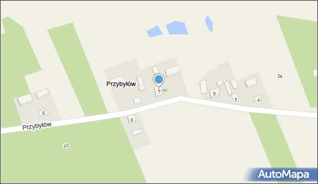 Przybyłów, Przybyłów, 7, mapa Przybyłów