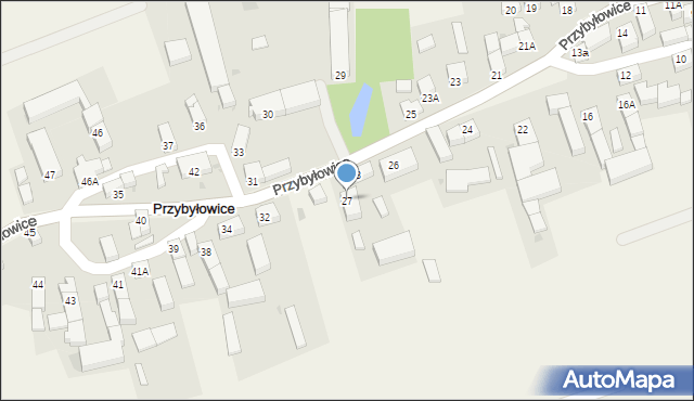 Przybyłowice, Przybyłowice, 27, mapa Przybyłowice