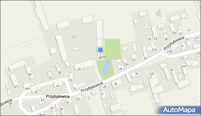 Przybyłowice, Przybyłowice, 29, mapa Przybyłowice