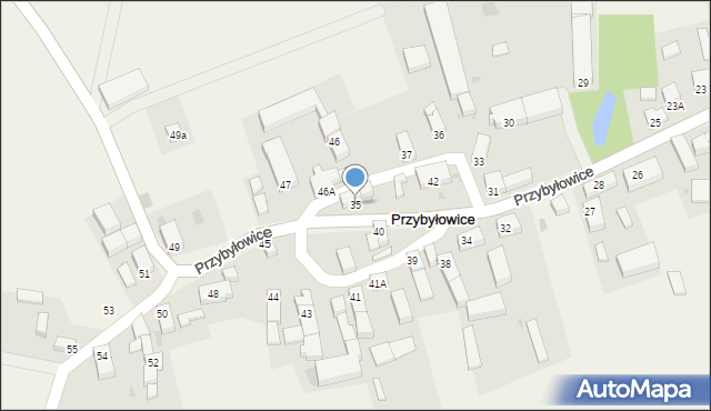 Przybyłowice, Przybyłowice, 35, mapa Przybyłowice