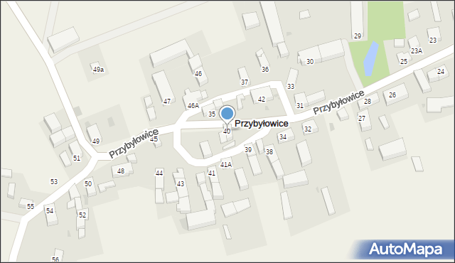 Przybyłowice, Przybyłowice, 40, mapa Przybyłowice