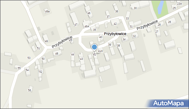 Przybyłowice, Przybyłowice, 41, mapa Przybyłowice