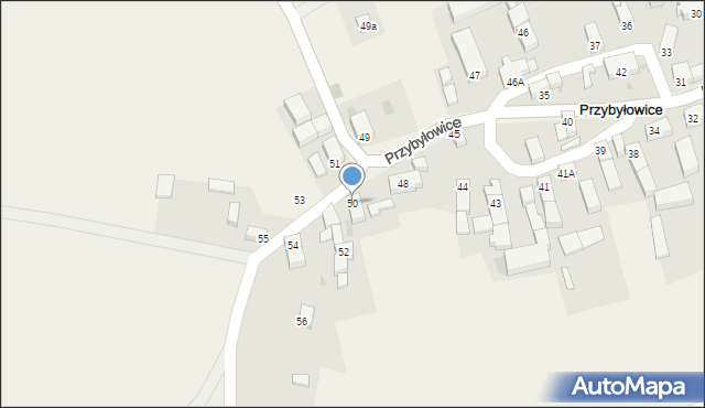 Przybyłowice, Przybyłowice, 50, mapa Przybyłowice