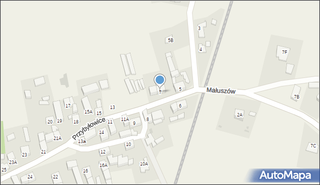 Przybyłowice, Przybyłowice, 7, mapa Przybyłowice