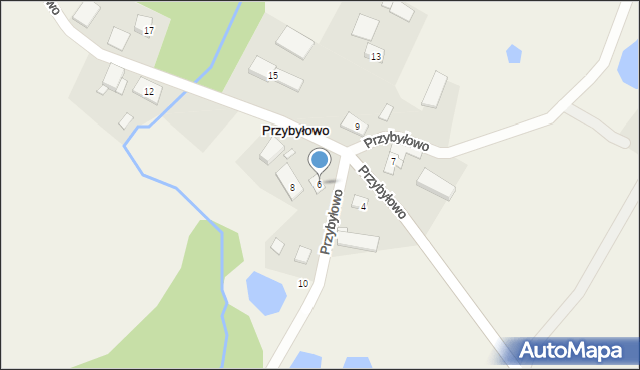 Przybyłowo, Przybyłowo, 6a, mapa Przybyłowo