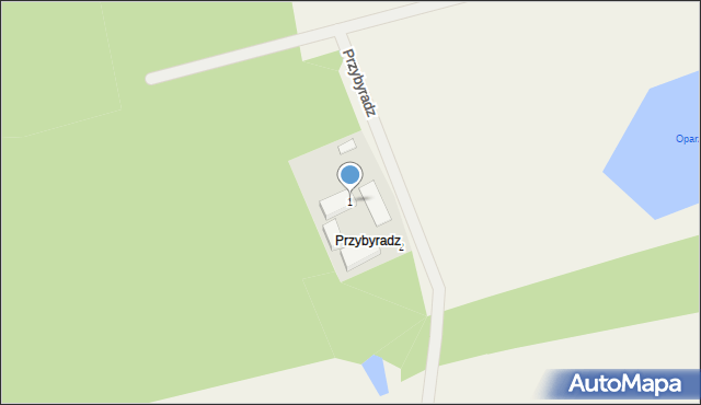 Przybyradz, Przybyradz, 1, mapa Przybyradz