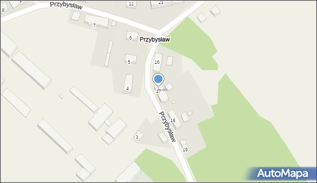 Przybysław, Przybysław, 17, mapa Przybysław