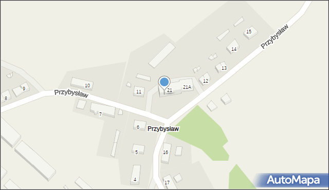 Przybysław, Przybysław, 21C, mapa Przybysław