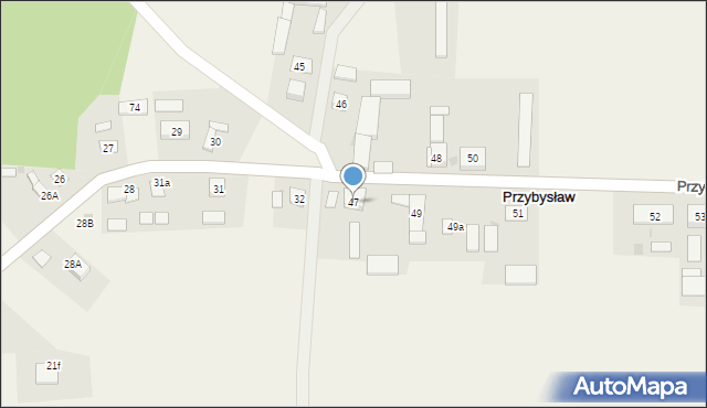 Przybysław, Przybysław, 47, mapa Przybysław