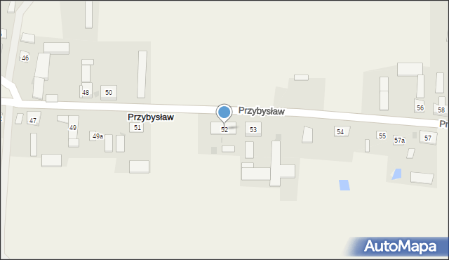 Przybysław, Przybysław, 52, mapa Przybysław