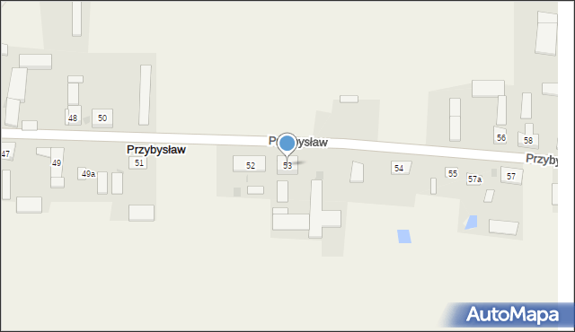 Przybysław, Przybysław, 53, mapa Przybysław