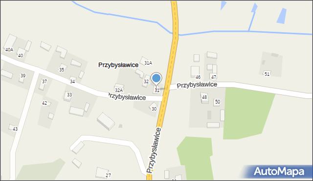 Przybysławice, Przybysławice, 31, mapa Przybysławice