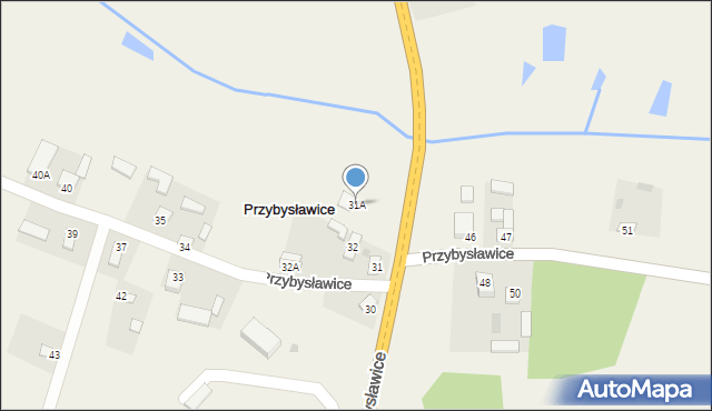 Przybysławice, Przybysławice, 31A, mapa Przybysławice