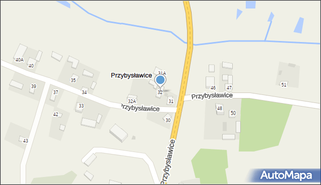 Przybysławice, Przybysławice, 32, mapa Przybysławice