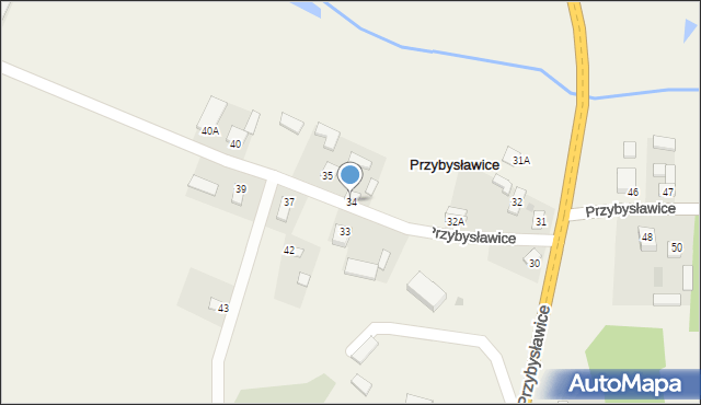 Przybysławice, Przybysławice, 34, mapa Przybysławice