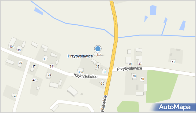 Przybysławice, Przybysławice, 36a, mapa Przybysławice