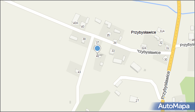 Przybysławice, Przybysławice, 42, mapa Przybysławice