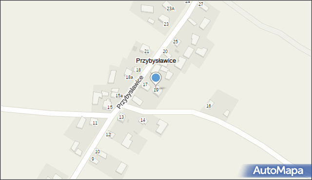 Przybysławice, Przybysławice, 19, mapa Przybysławice