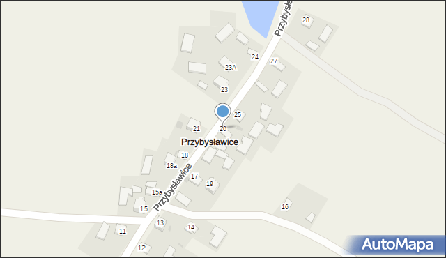 Przybysławice, Przybysławice, 20, mapa Przybysławice